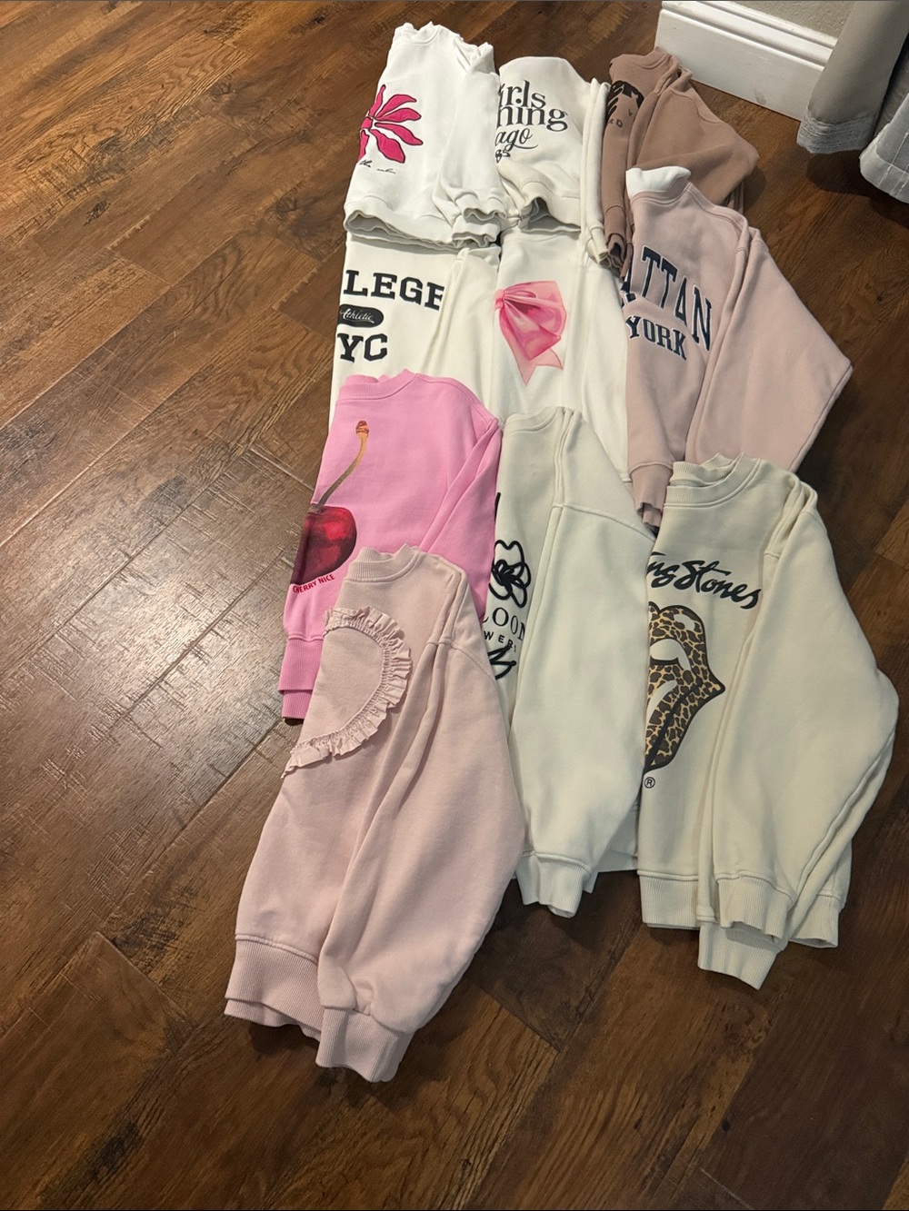 Zara Kids Sweatshirt Bundle - Pink, White, Cream, Beige